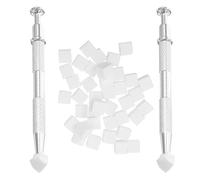 LOORGVEL 200 Piezas 200 Esponjas Suaves para Uñas Mini con de Sujeción, Esponjas para Mezclar Esmalte en Gel, Accesorio para Manicura DIY en Casa y Salón Profesional