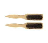 LOORGVEL 2piezas Cepillo Para Barba De Madera Clásico Cerdas De Jabalí Cepillo Para Peinar La Barba y Bigote Abrillantador y Acondicionador