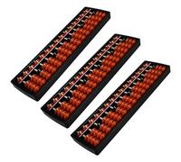 LOORGVEL 3 Ábacos Chinos para Estudiantes Ábaco Matemático de 15 Columnas Herramienta Educativa Portátil para Cálculo Mental Juguetes Matemáticos para Escuela y Hogar
