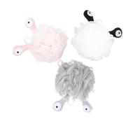 LOORGVEL 3 Bolas de Baño Corporal Creativas y Exfoliantes Forma Encantadora, Material PU y PE, Fáciles de Cuidar y Eliminar Células Muertas para Adolescentes y Niños