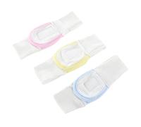 LOORGVEL 3 piezas Cinta Ajustable para Pañal de Algodón Cinturón Elástico Reutilizable para Niña Cómodo y Seguro Colores Azul Amarillo Rosa Fijador Práctico para Recién Nacidos