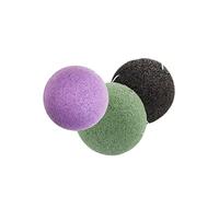 LOORGVEL 3 piezas Esponjas Faciales Naturales de Unidades Colores Negro Verde y Esponjas Biodegradables para Limpieza Profunda y Exfoliación Suave Diaria Aptas para Tipo de y Cuidado
