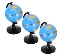 LOORGVEL 3 Piezas Globo Terráqueo Educativo 3d Bilingüe con Base, Material Abs y Pvc, Adecuado para Decoración de Oficina y Escritorio de Estudio
