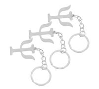 LOORGVEL 3 piezas Llavero Psicólogo Acero Inoxidable Colgante Símbolo Psicológico Diseño Creativo para Llaves Coche Mochilas Bolsos y Mochilas Escolares Compacto y Seguro