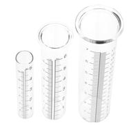 LOORGVEL 3 Piezas Tubo de Medición para Pluviómetro Profesional de Vidrio Transparente con para Jardines y Exterior