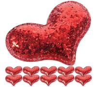 LOORGVEL 30 Pinzas Pelo Mujer Forma de Corazón Rojo de Tela y Metal, Decorativas Varios Peinados en Ocasiones Obsequios