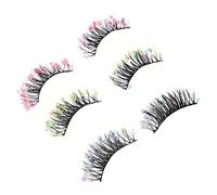 LOORGVEL 3pares Pestañas Postizas De Brillo Para Maquillaje Extensiones De Pestañas Falsas Ligeras y Pack Para y Efecto Natural y Glamuroso