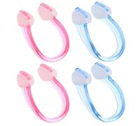LOORGVEL 4 Piezas Clip de para Natación de Azul Rosa Pinza Nasal para Adultos Diseño y Antideslizante para sin Filtraciones de Agua