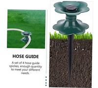 LOORGVEL 4 Piezas Soporte para Manguera de Jardín Guía con Clavos Largos para Riego Protección de Plantas y Organización de Mangueras Fácil Instalación Césped y Jardín