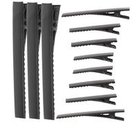 LOORGVEL 40 piezas Clips de Metal para Cabello con Diseño Alligator Accesorios DIY para Hacer Lazos y Sujetar Cabello con Mate Negro Resistentes y Versátiles para Peinados Creativos