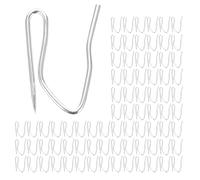 LOORGVEL 400 Ganchos Metálicos para Cortinas Grandes Ganchos Individuales en S para Pliegues Accesorios Plateados Resistentes para Colgar Cortinas Plisadas 400 Piezas para Fijación