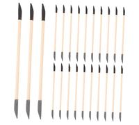 LOORGVEL 50 Piezas Palitos de Lijado para Manicura Doble Cara con Punta de Taladro para Detalles Madera Natural para Uñas para Cuidado DIY de Cutículas y Pedicura