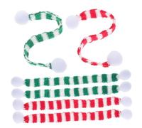 LOORGVEL 6 Piezas Bufandas Miniaturas para Botellas de Vino Decoración Navidad Colores Clásicos para Fiesta y Manualidades