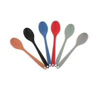 LOORGVEL 6 piezas Cucharas de Silicona para Cocina Antiadherentes Resistentes al Calor Cucharas Multifuncionales para Servir Sopa y Cocinar con Mango Cómodo Colores Surtidos