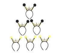 LOORGVEL 6 Piezas Diademas de Antenas Decorativas de Animales Aro Creativo para Cabello Tocado para Fiesta de Disfraces Halloween y Material Duradero y Cómodo