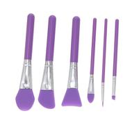 LOORGVEL 6 piezas Pinceles de Silicona para Base y Mascarilla Facial Aplicadores Suaves para Maquillaje Herramienta Versátil para Mujeres y Niñas