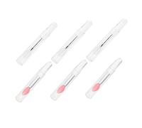 LOORGVEL 6 piezas Pinceles de Silicona para Labios y Ojos con Tapa Aplicadores Reutilizables para Maquillaje Femenino Suave y Duradero para Labiales y Sombras Líquidas