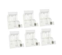 LOORGVEL 6 Piezas Soportes Resistentes para Barras de Cortina y Persianas de Soporte Central Pared para Hogar y Dormitorio Instalación Rápida y Duradera