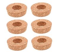 LOORGVEL 6 Piezas Tapones de Corcho con Agujero para Hidroponía Tapas para Jarrones de Vidrio Propagación de Plantas Terrarios Tapones de Corcho para Macetas de Pared Diseño Compacto y
