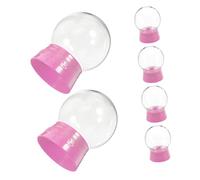 LOORGVEL 6 Piezas Unidades de Globos de Agua Transparentes de Plástico con Tapa Roscada Tarros Rellenables para Manualidades DIY Decoración Navideña y de Creativas