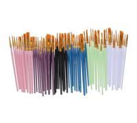 LOORGVEL 60 piezas Pinceles de Nylon para Artística Kit Profesional para Estudiantes y Principiantes Accesorios para Óleo y Mango Ergonómico