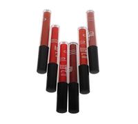 LOORGVEL 6piezas Brillo Labial Botella Tono Natural Fórmula Hidratante y Larga Duración Para Estudiantes y Uso Diario