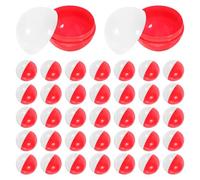 LOORGVEL 80 Bolas de Plástico Redondas Rellenable para Máquina Expendedora 50 MM Clásico Rojo y Blanco Compatibles Máquinas de Dulces Ideales para Manualidades y Fiestas