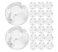 LOORGVEL 90 Piezas Transparent Limit Buckle For Vertical Blinds Pom Bead Chain Crimp Stops with Holes Secure Roller Blind Chain Holder and Seamless Bottom Connector