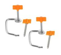 LOORGVEL Abrazadera Metálica de Fijación para Máquina de Pasta Manual, Clip de Sujeción de Tornillo Naranja, Accesorio Resistente para Cocina Casera, 4 Piezas (2 Juegos)