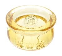 LOORGVEL Adorno Cuenco Decorativo Dorado Micro Paisajismo para Escritorio Oficina Decoración Hogar y Altar Accesorio Ligero y Compacto para Centros de Mesa y Terrarios