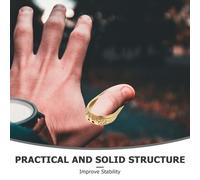 LOORGVEL Anillo de Latón para Disparo 22Mm Protector de Pulgar Metálico para y Entrenamiento Accesorio Tradicional para Tiradores con Cordón Antipérdida Uso Ambidiestro y Duradero