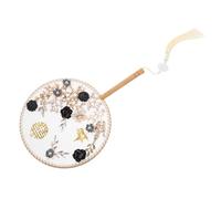 LOORGVEL Antique Bride Round Fan Chinese Style Wedding Accessory Lightweight Durable Hand Fan With Classical Tassel For Photography And Home Decor
