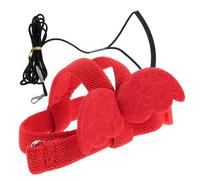 LOORGVEL Arnés para Pájaros de Nailon Resistente al Desgaste, Correa Ajustable Roja para Loros Pequeños, Cuerda para Entrenamiento y Vuelo al Aire Libre, Accesorios para Loros