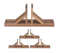 LOORGVEL Bases para Valla de Jardín de Madera Maciza Kit de 4 Soportes de Base para Cerca Pequeña Soporte Estable y Resistente para Pantallas de Privacidad en Terraza y Patio Accesorios