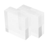 LOORGVEL Bloques De Exhibición De Acrílico Transparente 5x5 Cm Grosor 1.8 Cm Base Cuadrada Rígida Multiusos para Joyería y Figuras Coleccionables Soporte Compacto para Mostrador y Escritorio 2 Piezas
