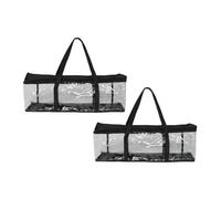 LOORGVEL Bolsa con Asas para Almacenamiento de CD y DVD 2 Unidades 60X15X22 CM Funda Transparente de PVC Resistente al Agua y Fácil Transporte para Videojuegos y Libros