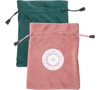 LOORGVEL Bolsas de Tarot Cordón 2 Piezas, Tamaño Pequeño, Terciopelo Marrón y Verde Oscuro, Organizador Decorativo para Cartas del Tarot y Oráculo, Accesorio para Altar y Almacenamiento