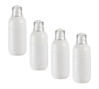 LOORGVEL Botella de Plástico Tipo Prensa 30 Ml para Viaje, Pack 4 Piezas Diseño Atractivo