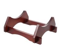 LOORGVEL Botellero Decorativo: Base para dispensador de Bebidas - Soporte para Barril de Vino de Madera Maciza - Cubo de Madera de 5 l para Licor, Color Rojo Oscuro