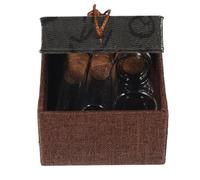 LOORGVEL Botes para Guardar Pelo Fetal y Dientes de Leche Caja Recuerdo para Recién Nacidos Conservador DIY para Coleccionar Primeros Dientes y Cabello Color Azul con Adhesivos Variados