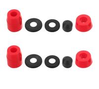 LOORGVEL Bujes Amortiguadores para Skateboard con Pads Elevadores de PU Rojos Absorción de Impactos para Estabilidad y Reducción de Vibraciones Compatibles con Diversos Trucks y Longboards