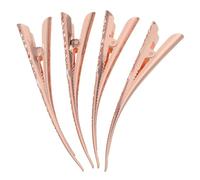 LOORGVEL Cabello de Cocodrilo Metálicas Caladas Doradas 2 Pares Sujeción Firme sin Marcas Diseño Ligero y Portátil para Mujer Ideales para Peinados Bodas y Uso Diario