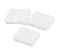 LOORGVEL Caja de Almacenamiento para Manualidades Hilos Gutermann para Máquina de Coser, Plástico Ligero 25 Compartimentos y Cierre Seguro, Organizadores para Costura