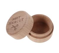 LOORGVEL Caja de Recuerdos para Bebés de Madera Natural, Contenedor Conmemorativo Primer Corte de Pelo, Tamaño 5x5x3,5 Cm, Caja para Guardar Recuerdos Infantiles y Dientes, Adecuado