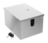 LOORGVEL Caja de Tomacorriente Exterior de Acero Inoxidable Cerradura Caja Protectora Pequeña para Enchufes al Aire Libre Cubierta Sellada Resistente Intemperie para Uso en Parques y
