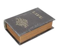LOORGVEL Caja Decorativa de Madera Forma de Biblia Pequeña para Navidad Caja Navideña para Dulces y Regalos Soporte para Accesorios y Golosinas Diseño Clásico Festivo