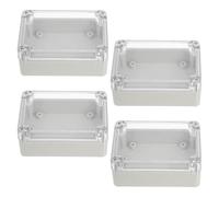 LOORGVEL Caja Eléctrica Exterior Transparente Abs 4 Piezas, Carcasa Resistente a Impactos y Rayos UV para Módulos de Alarma, Caja de Conexiones para Cableado de Seguridad en