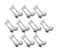 LOORGVEL Campanas de Pesca Anticaída de Metal 20 Piezas Alarma de Caña con Doble Campana y Clip Práctico Sonido Fuerte para Pesca en Lagos y Hielo Herramienta Portátil para Indicación