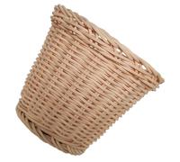 LOORGVEL Cesto de Mimbre Natural Hecho Mano Cesta Multifuncional para Almacenamiento Encimeras para Frutas Verduras y Cosméticos Diseño Redondo Portátil para Hogar Restaurante y Panadería