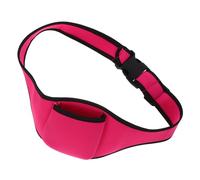 LOORGVEL Cinturón Portamicrófono Ajustable de Color Rosa Fucsia, Riñonera para Entrenador de Fitness Bolsa para Micrófono, Bolsillo Seguro para Transmisor, Adecuado para Instructores y Yoga